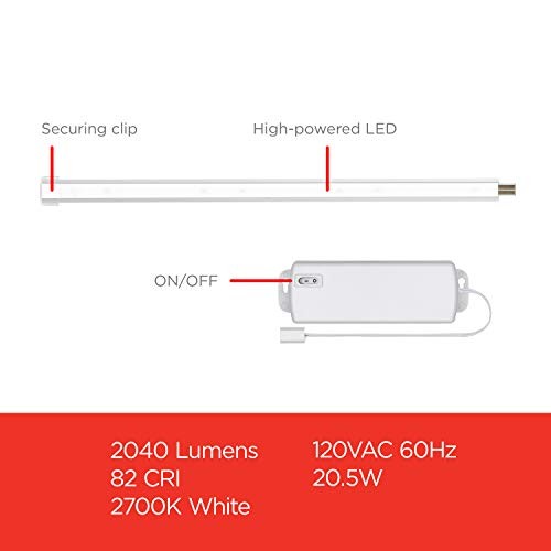 10in. Linkable LED Bright Strips, 825 Lumens, 2700K Warm White Light, 3 Pack gallery