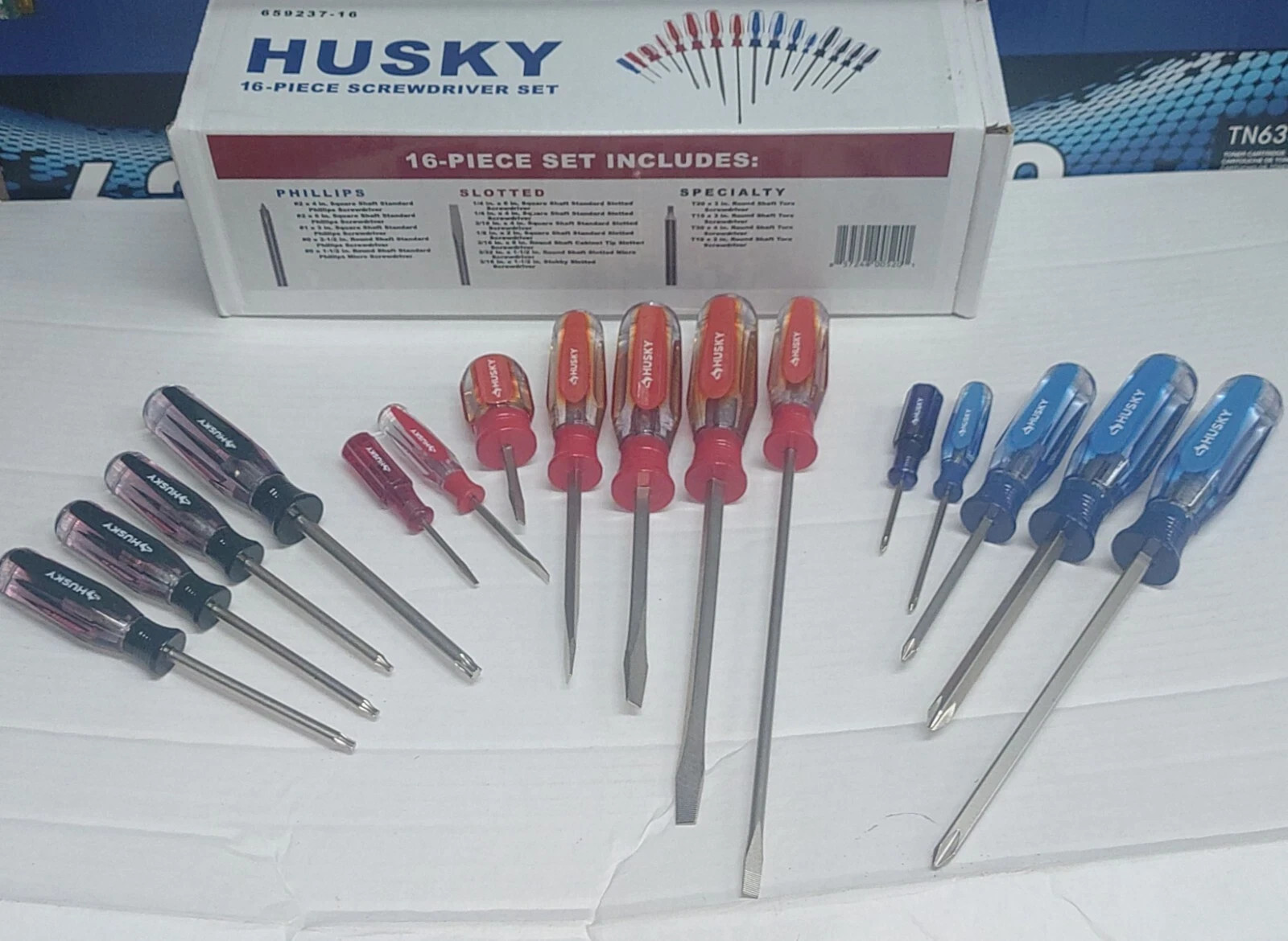 Husky 16 Piece Screwdriver Set Phillips Slotted Torx Brand New gallery