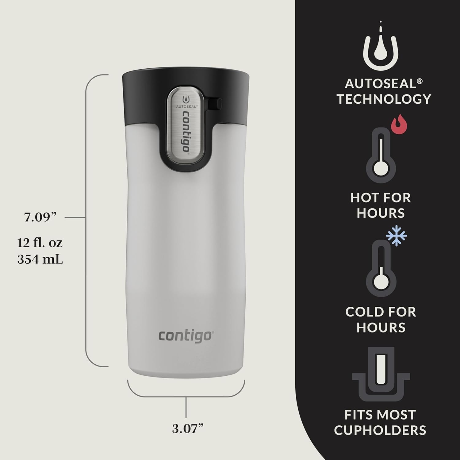 Contigo AUTOSEAL West Loop Vacuum-Insulated Stainless Steel Travel Mug with E... gallery