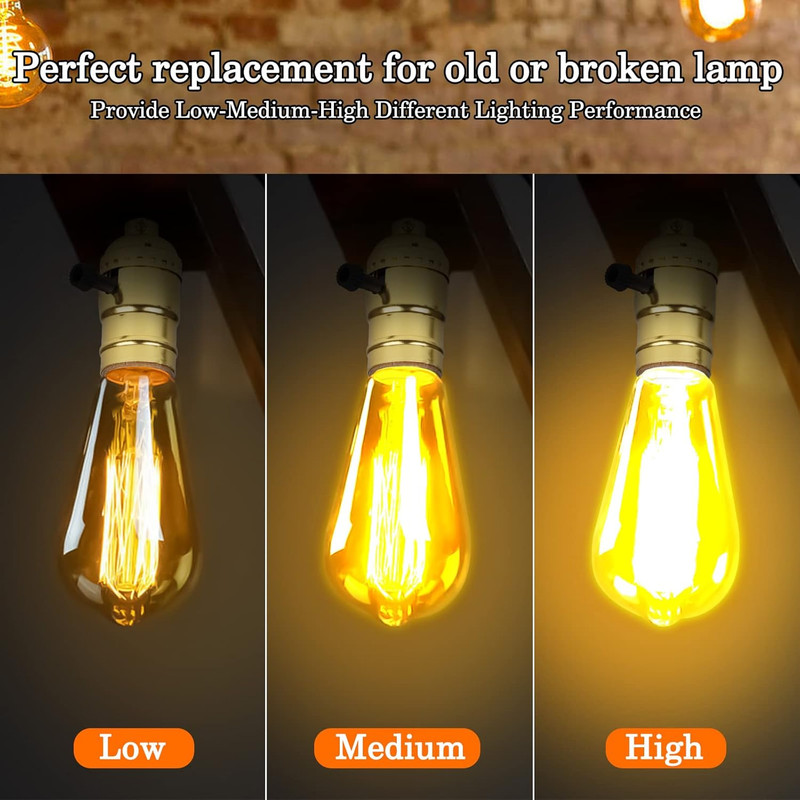 3-Way Lamp Socket Replacement,E26 Base UL Listed, Turn Knob for Low-Medium-High gallery