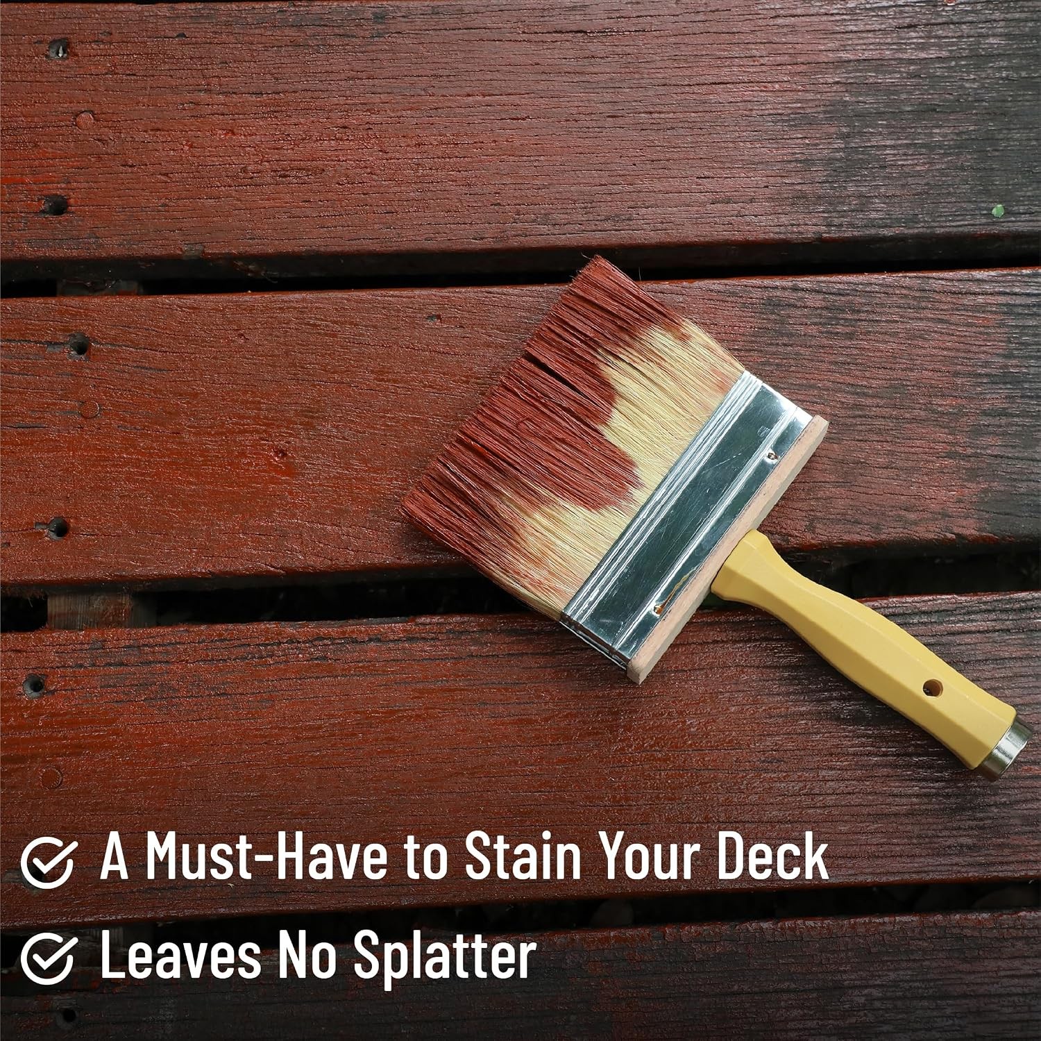 Deck Stain Brush, 6 Inch, Stain Brushes for Wood,Deck Brush, Large Paint Brushes gallery