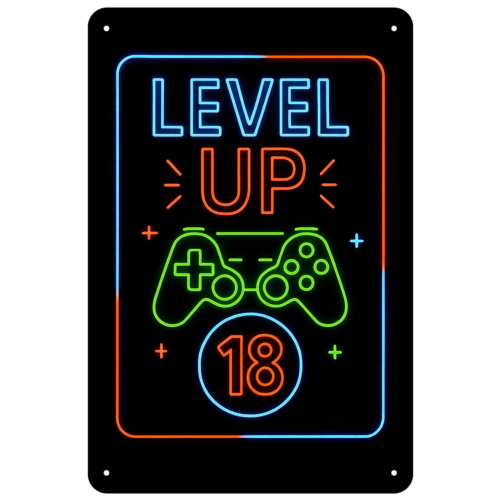 Level up 18 - Birthday 18 Years Birthday Sign | 20x30cm | Decorative Sign gallery