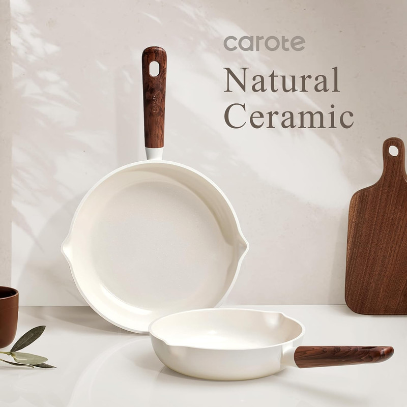 Nonstick Ceramic Frying Pans Set 5 PCS, Induction Compatible, 8-11 Inch gallery