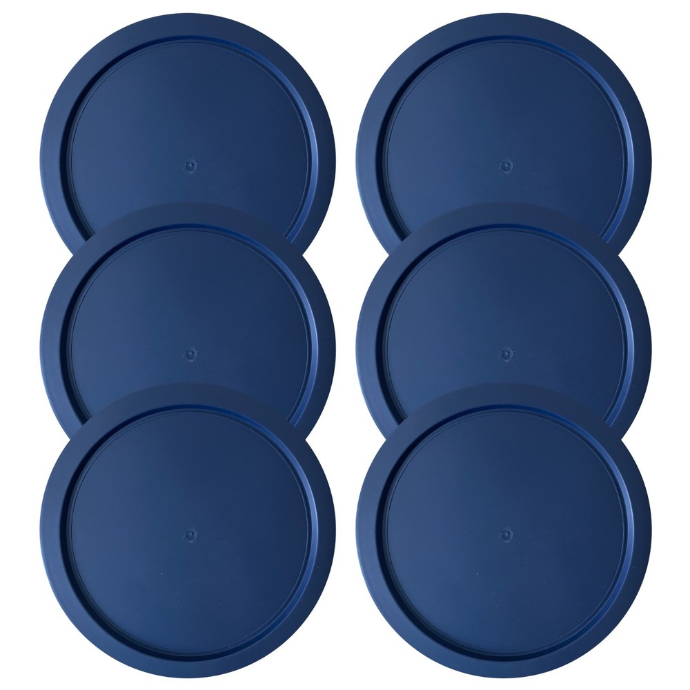 Replacement Lid for Pyrex 7-CUP Storage Cover 7.5" 7402-PC NAVY 6-Pack)