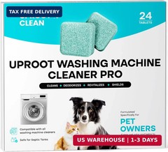 Uproot Clean Washing Machine Cleaner Tablets – 24 Pack for a 12 Month Supply. Fo