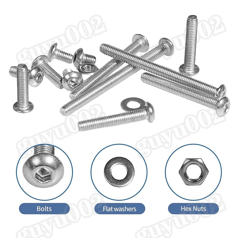 1300Pcs M2 M3 M4 M5 Button Head Socket Cap Screw Bolts Nuts Washers Assortment gallery