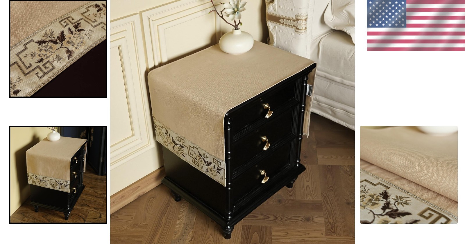 Decorative Side Table Protector - Plain Weave Fabric gallery