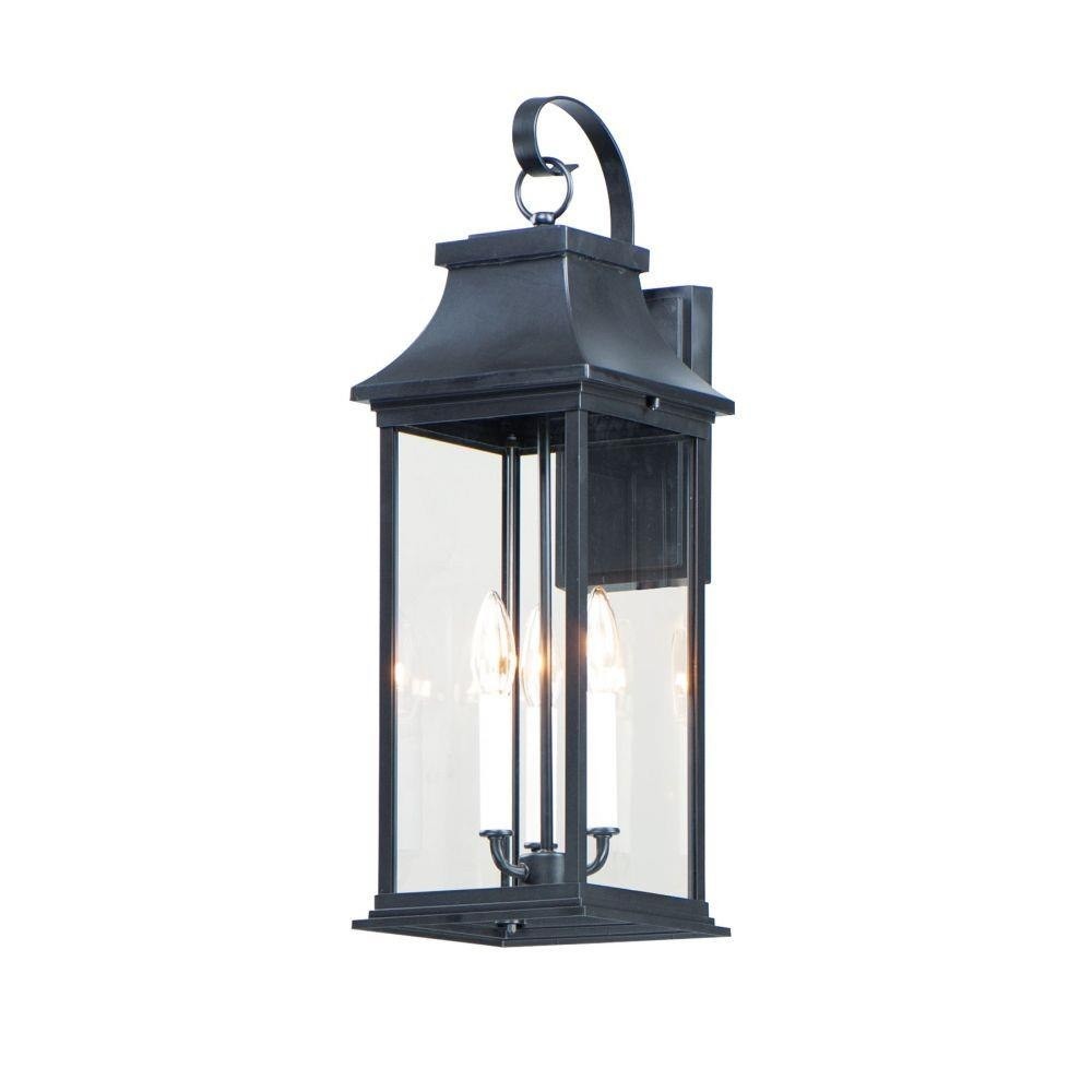 3 Light Large Outdoor Wall Sconce - 24 Inches Tall and 8 Inches Wide - gallery