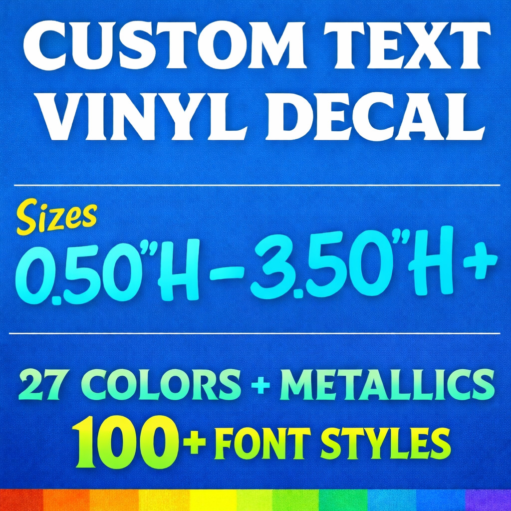 Custom Text Vinyl Lettering Sticker Decal Window Trailer Business Car Name Boat! gallery