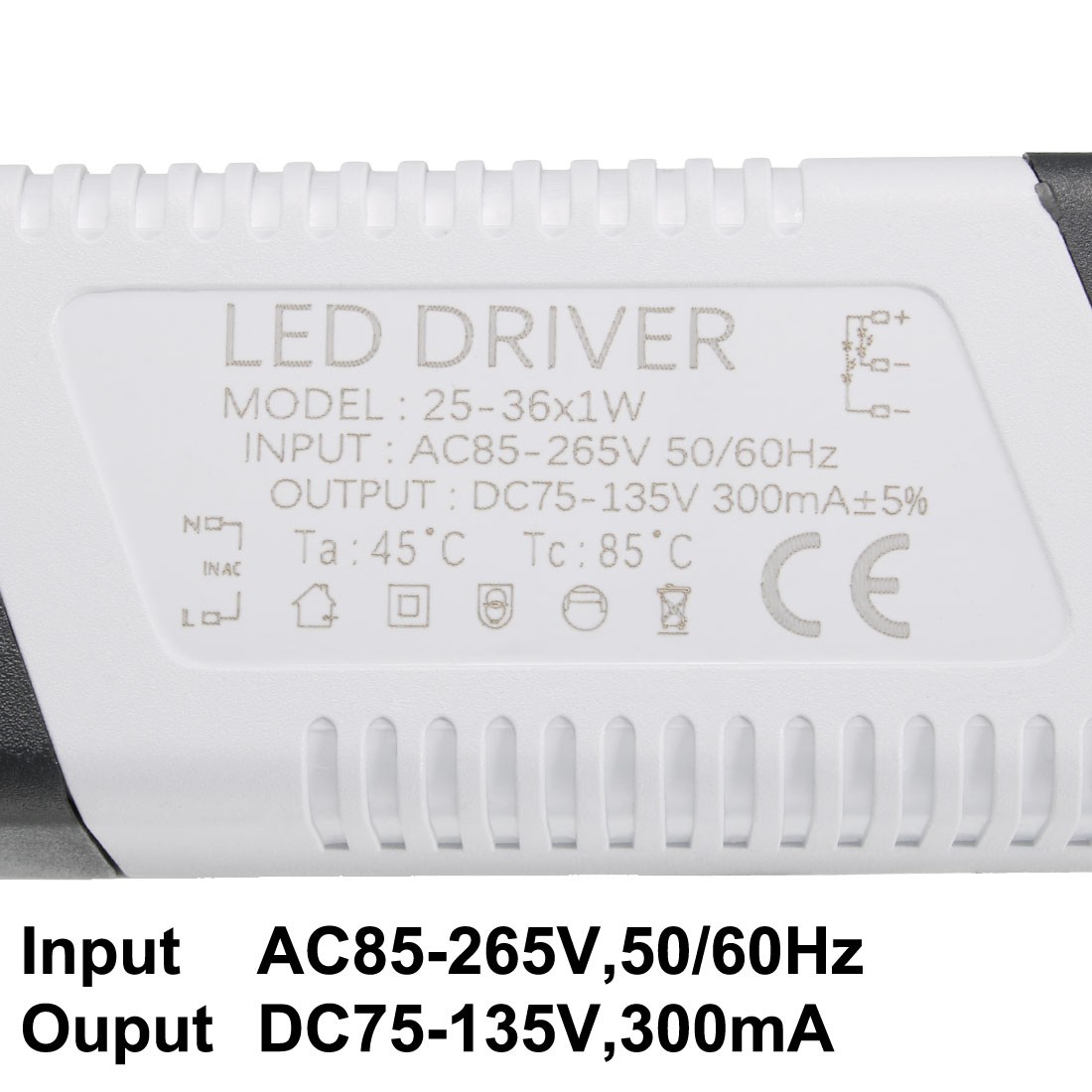 High Power LED Driver 25-36W Constant Current 300mA for Double-colored Light gallery