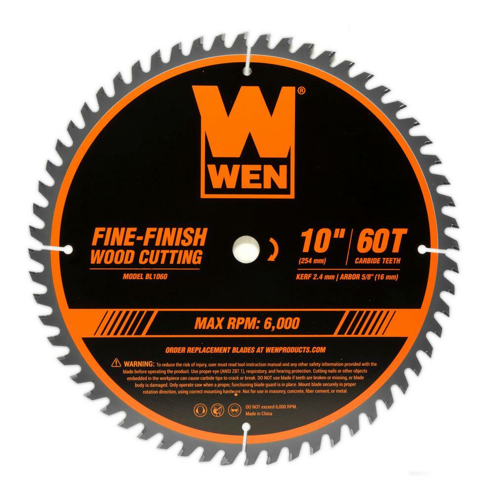 10 In. 60-Tooth Fine-Finish Professional Woodworking Saw Blade For Miter Saws An gallery