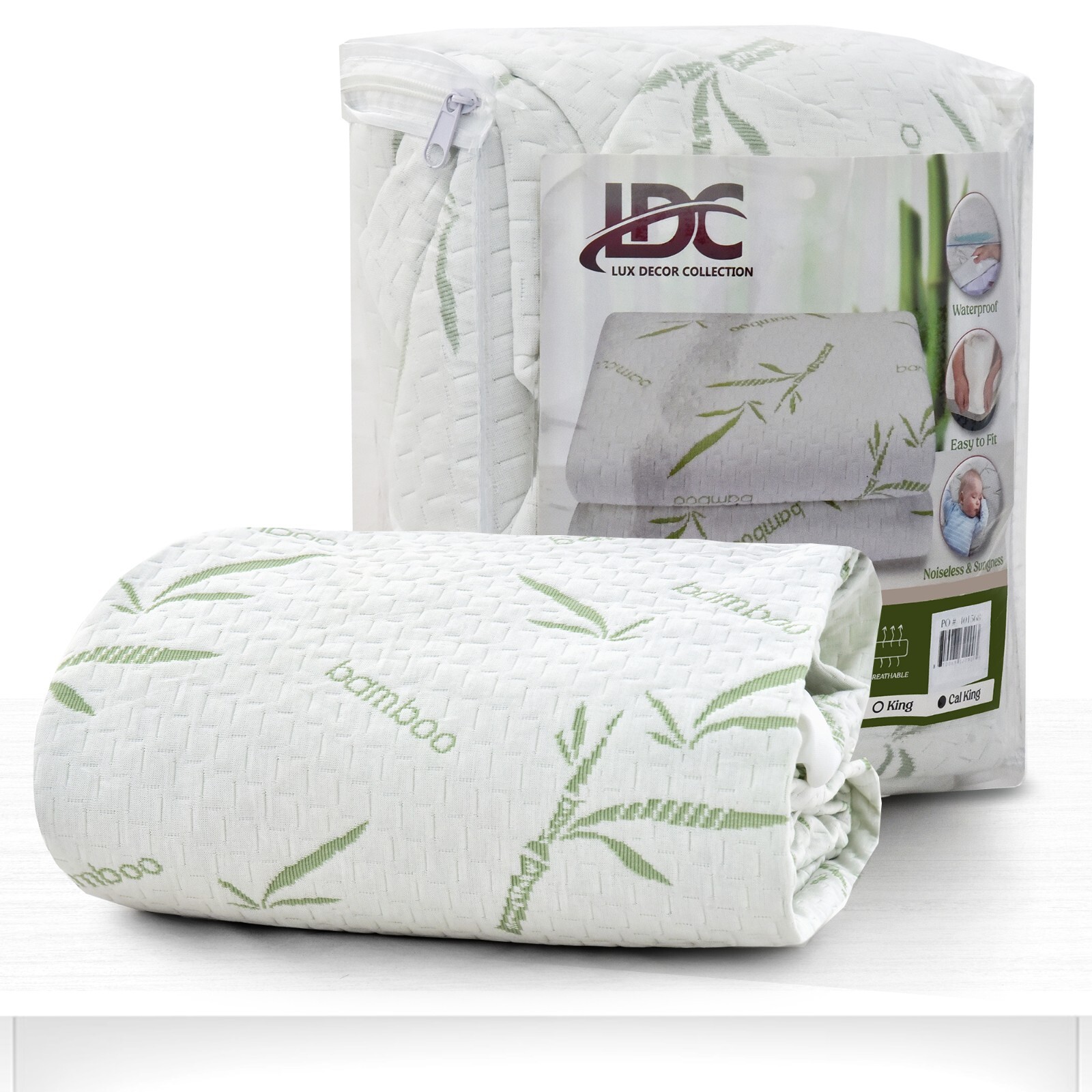 Bamboo Mattress Protector Deep Pocket Waterproof Breathable Fitted Bed Cover gallery