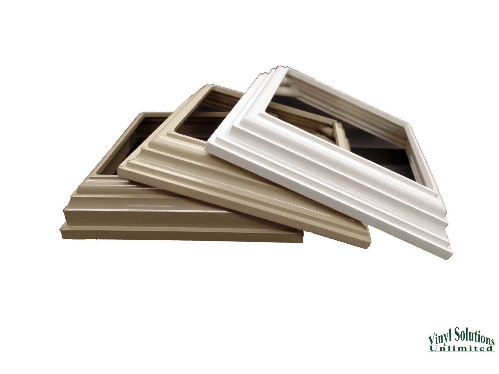 Vinyl PVC 4" x 4" Post Two-Piece Base Trim Skirt - Railing (3 colors) NEW! gallery
