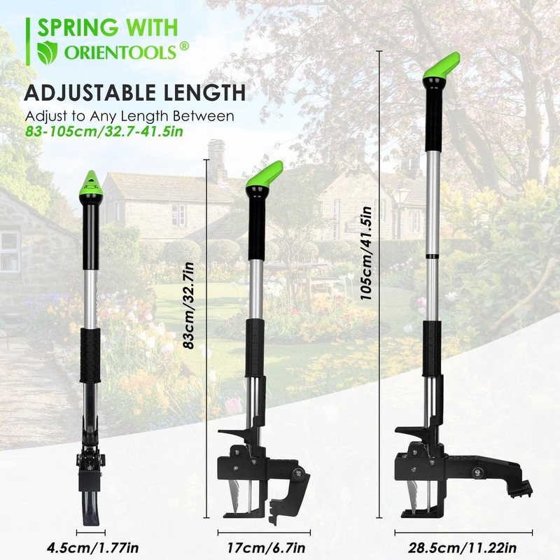 Weed Puller Tool Stand Up Garden Weeder with Telescopic Handle & 4 Claws gallery