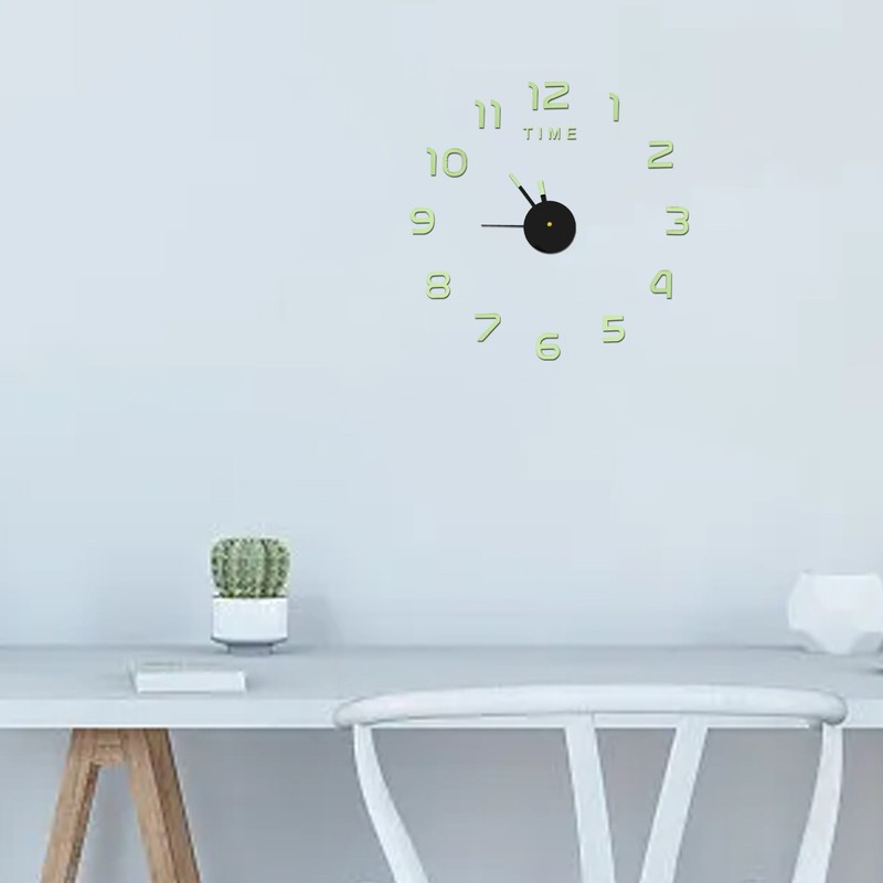 Customizable Large Wall Clock with DIY Sticker for Office and Home Decor gallery