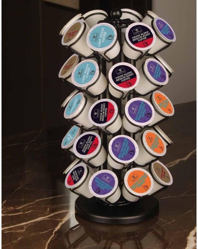 Classic Black K Cup Storage Carousel - Holds 40 Pods, No Assembly Required gallery