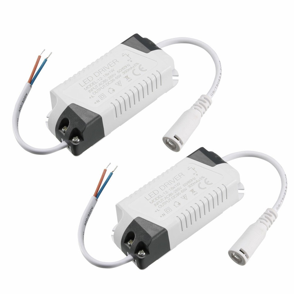 2pcs LED Driver Power Supply Transformer AC85-265V Current 300mA 12W - 18W