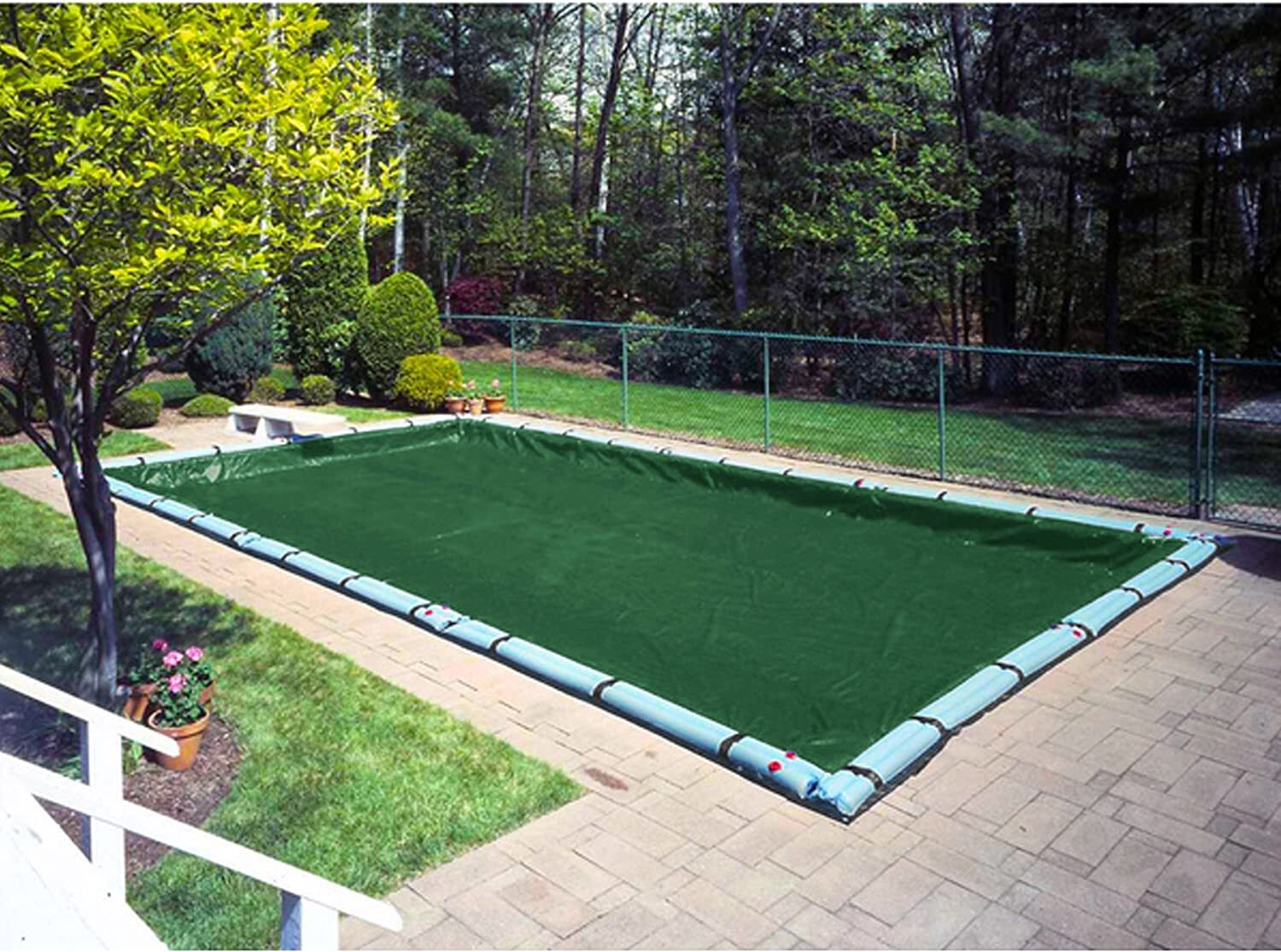 Supreme Rectangle Swimming Pool In-ground Winter Cover - (Choose Size) gallery