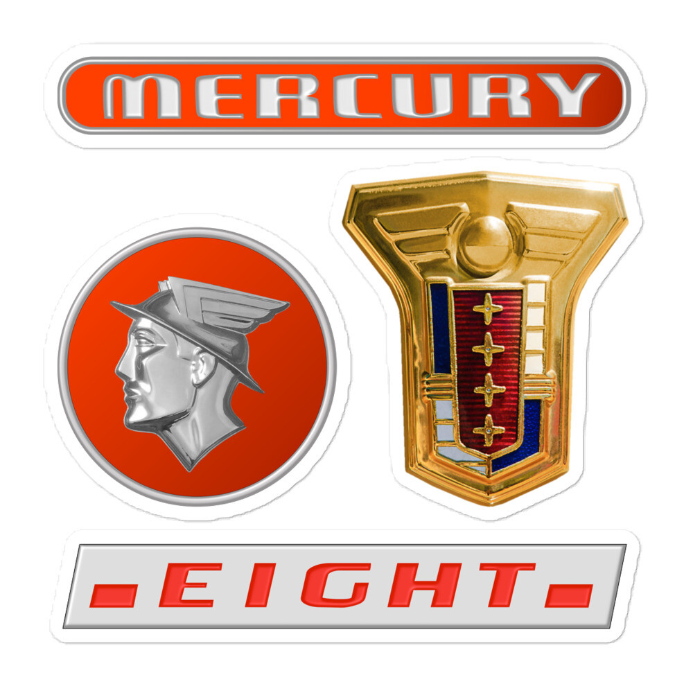 Mercury Eight Sticker Assortment Classic Car Emblem Badge Logo gallery