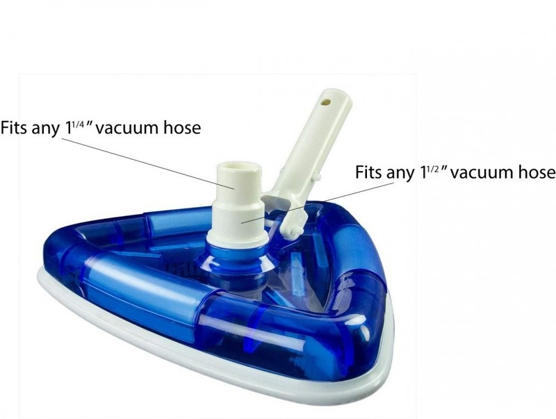 Aqua Select See-Thru Triangular Swimming Pool Vacuum Head w/ Brushes gallery