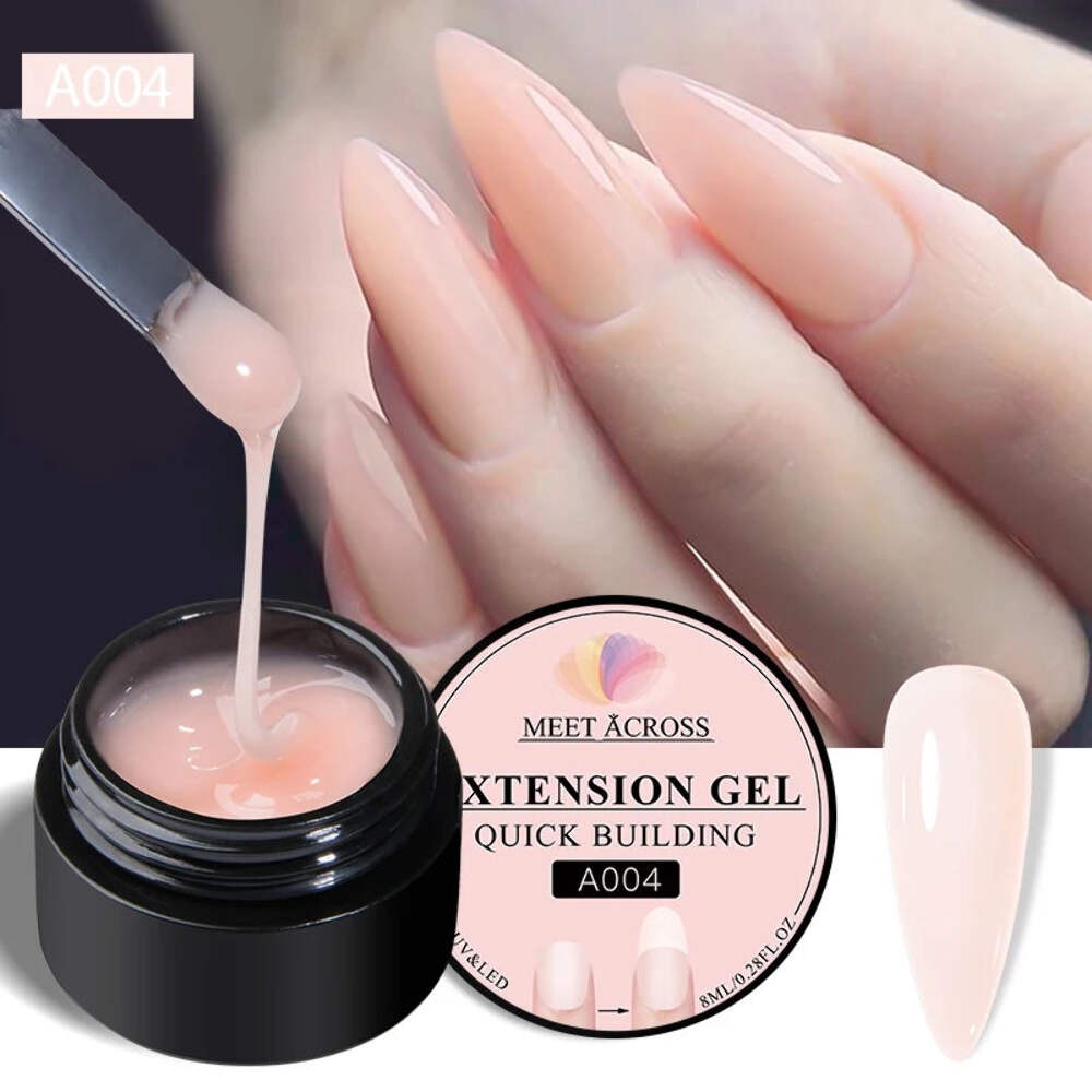 8ml Nude Pink White Quick Extension Gel Nail Polish Vernis Semi Permanent UV Con gallery