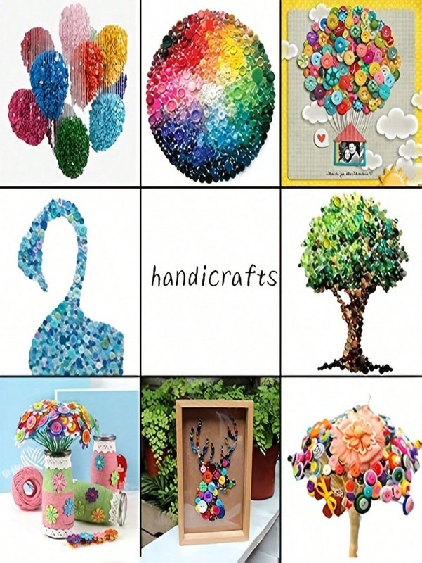 600pcs Multicolor Assorted Round Resin Buttons 2 & 4 Hole Bulk Craft Sewing gallery