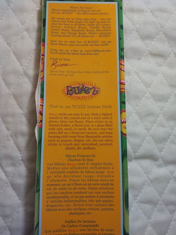 Buzz Orange And Cherry Incense Sticks Plus Made In USA Vanilla Vtg. 2004 gallery