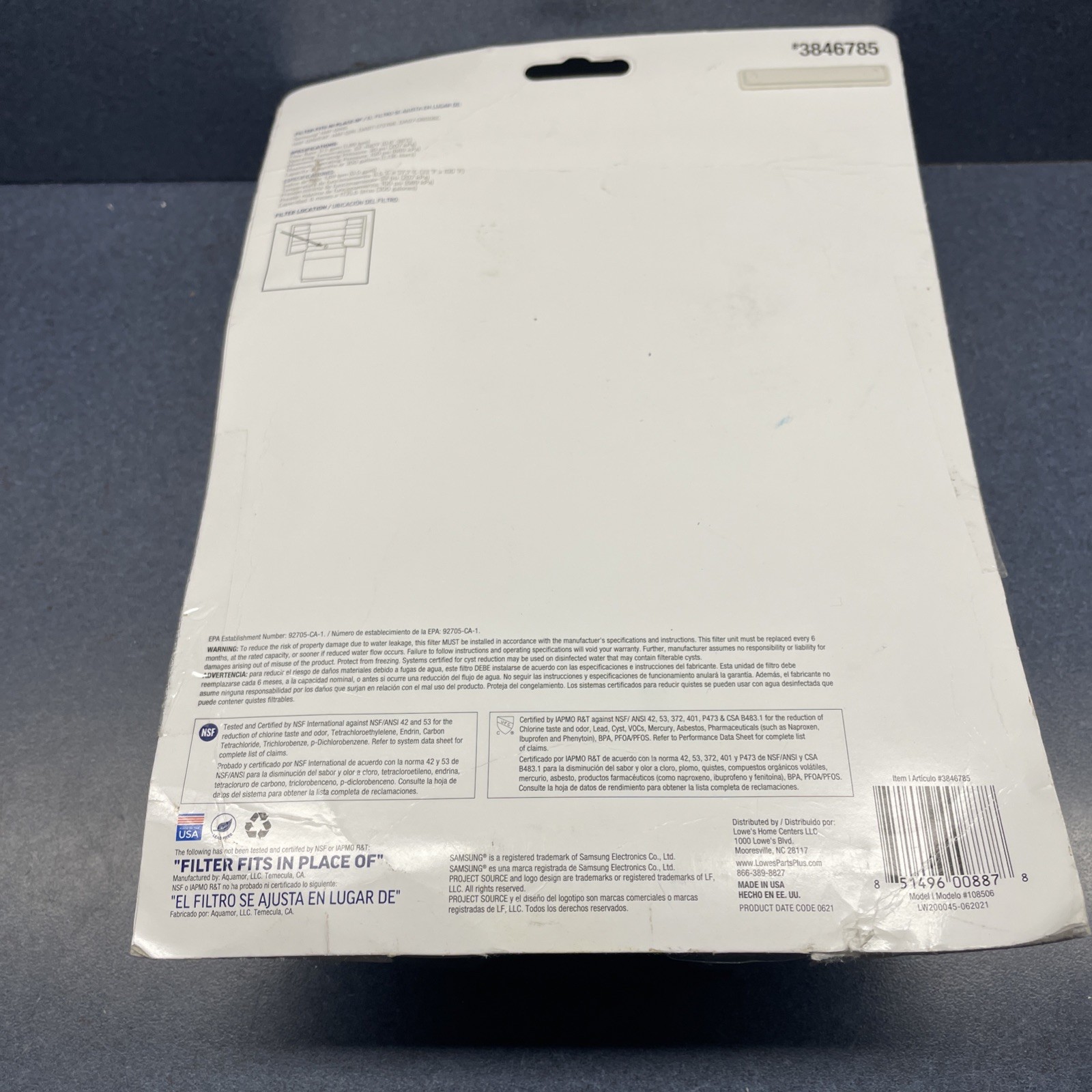 (2) Project Source Refrigerator Water Filters #3846785 (Samsung HAF-QINS) gallery
