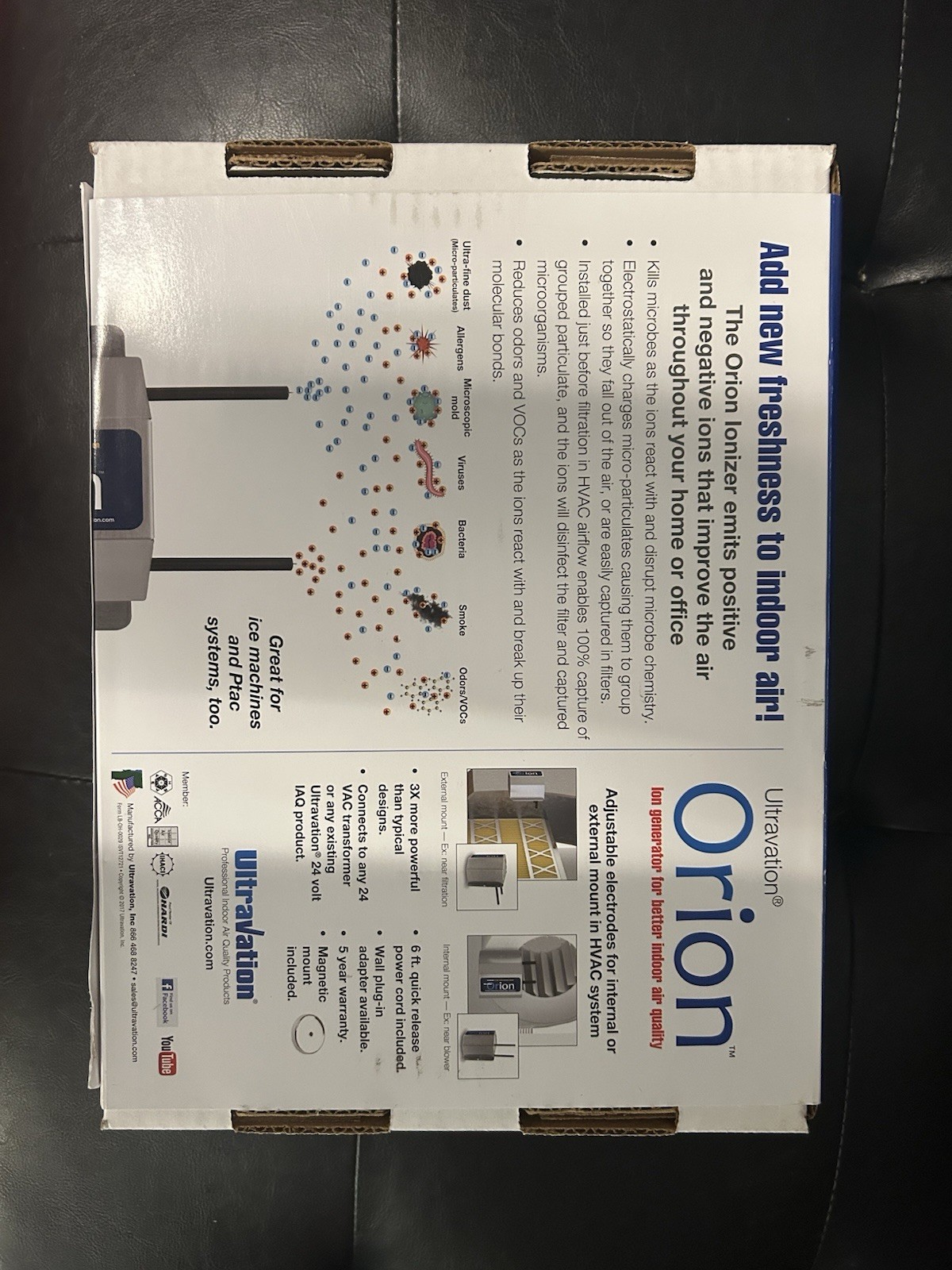 UltraVation Orion Air Purifier - Eliminates Viruses, Bacteria, Mold, VOCS gallery