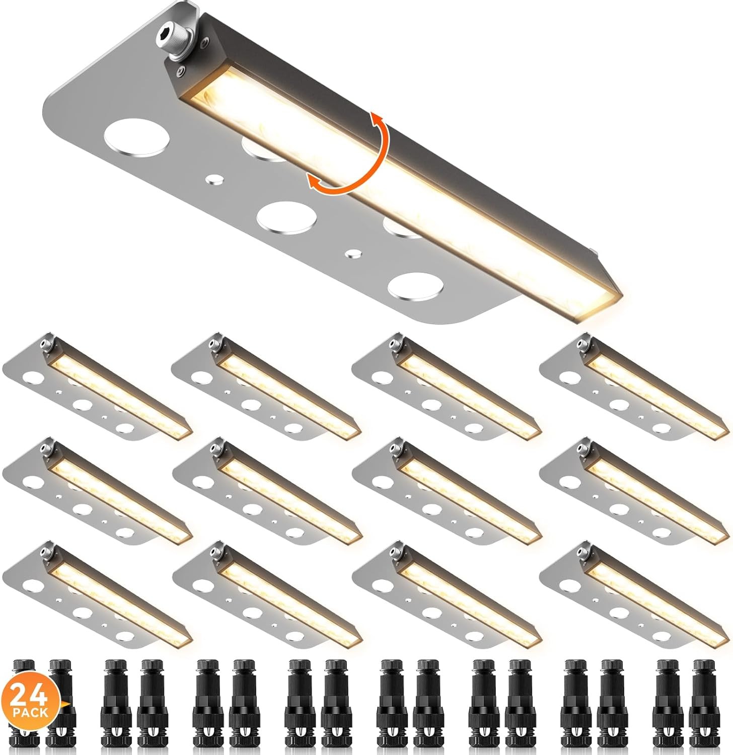 12PCS 7 Inch LED Hardscape Lights 5W Landscape Lighting Outdoor Step Lights gallery