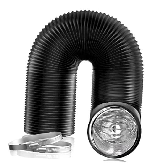 6 Inch Air Duct - 16 FT Long Flexible Ducting HVAC Ventilation 6 x 16 FT Black gallery