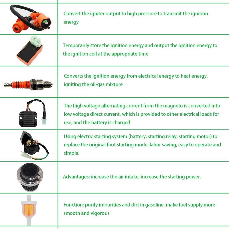 High Performance Racing 6 Pin AC CDI Ignition Coil Spark Plug A7TC for GY6 50... gallery