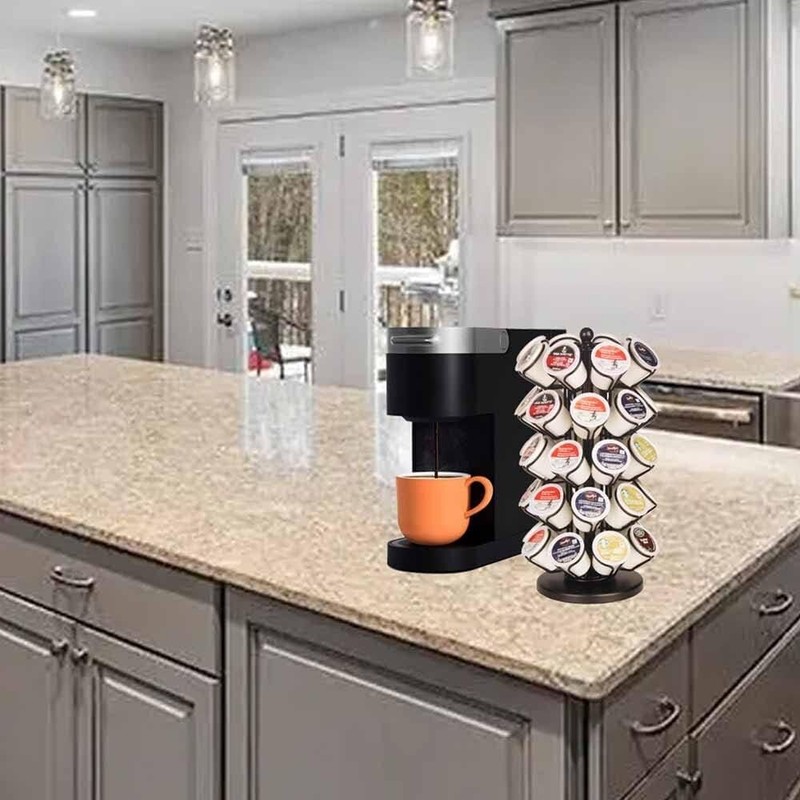 Classic Black K Cup Storage Carousel - Holds 40 Pods, No Assembly Required gallery