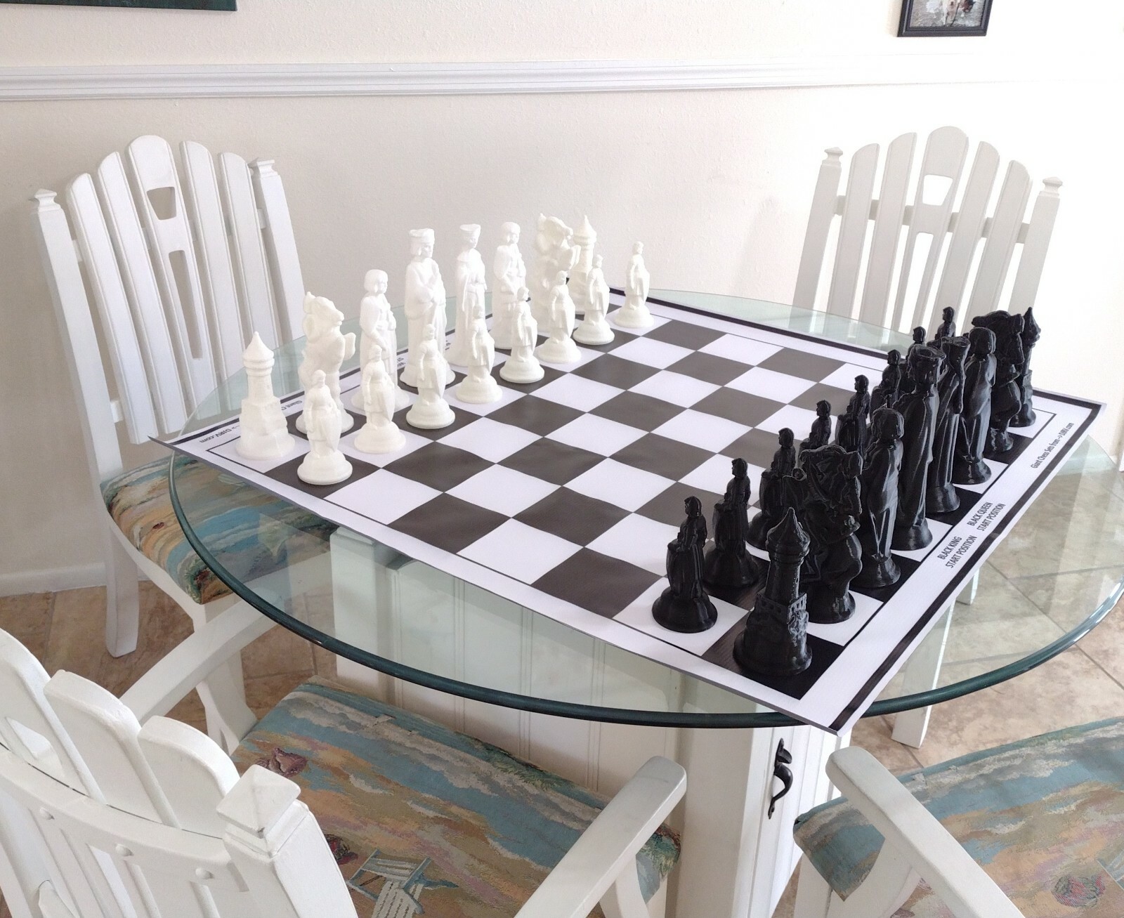 Giant 8 Inch Medieval King Arthur Themed Chess Set Indoor Outdoor gallery
