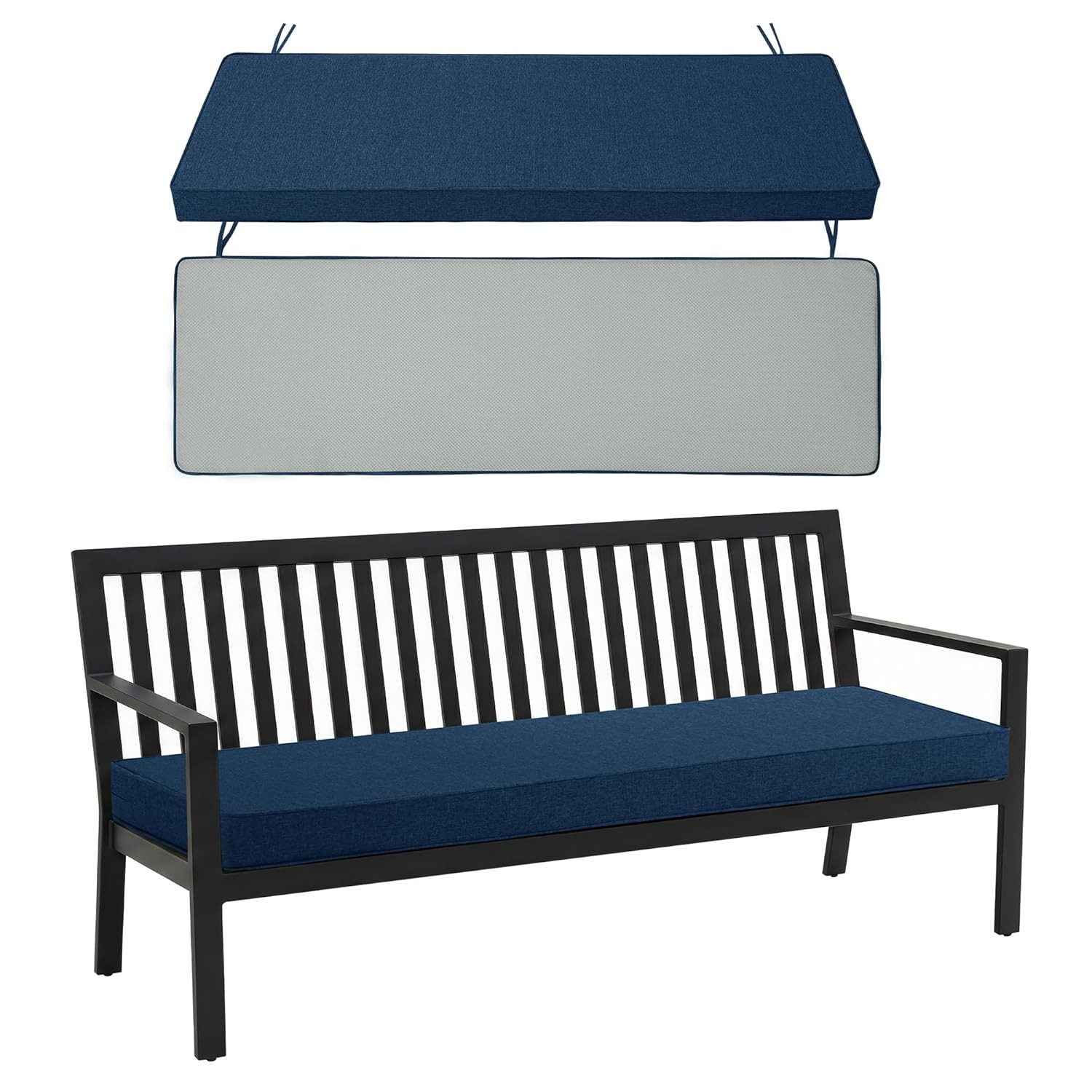 Waterproof Outdoor Bench Cushions Fade Resistant Porch Swing Furniture Cushion gallery
