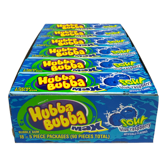 HUBBA BUBBA 5PC BLUE RASPBERRY 2 LB 18-5 PIECE PACKAGES