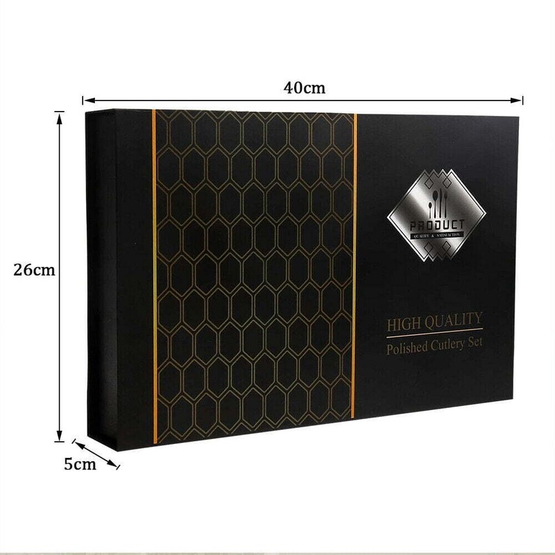24pc Stainless Steel Flatware Silverware Set with Premium Gift Box Service for 6 gallery