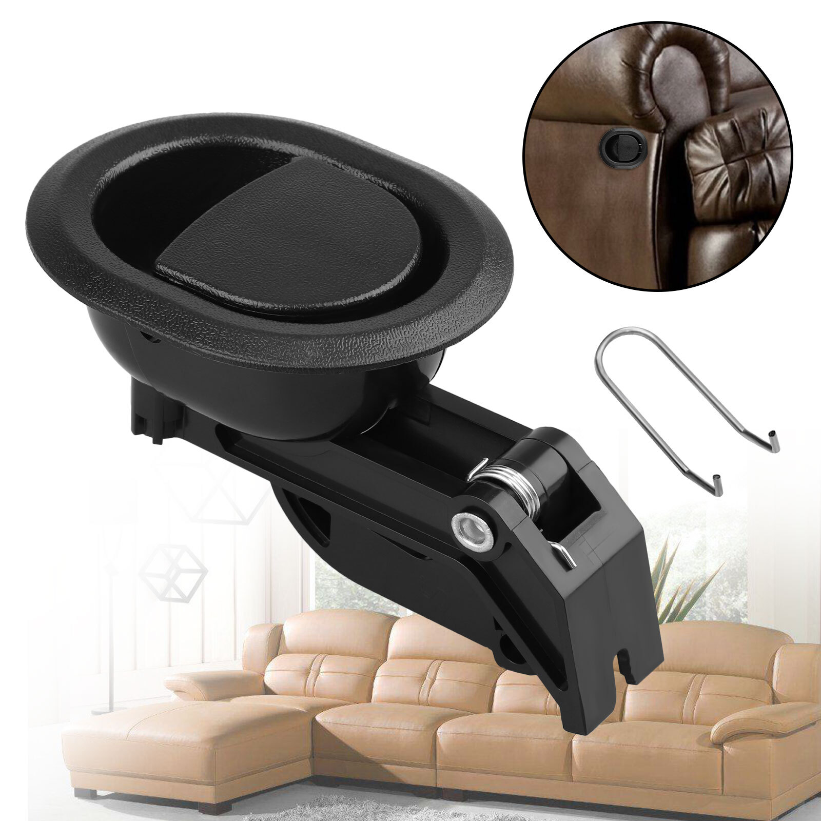 Universal Recliner Replacement Kits Pull Handle Chair Sofa Couch Release Lever gallery