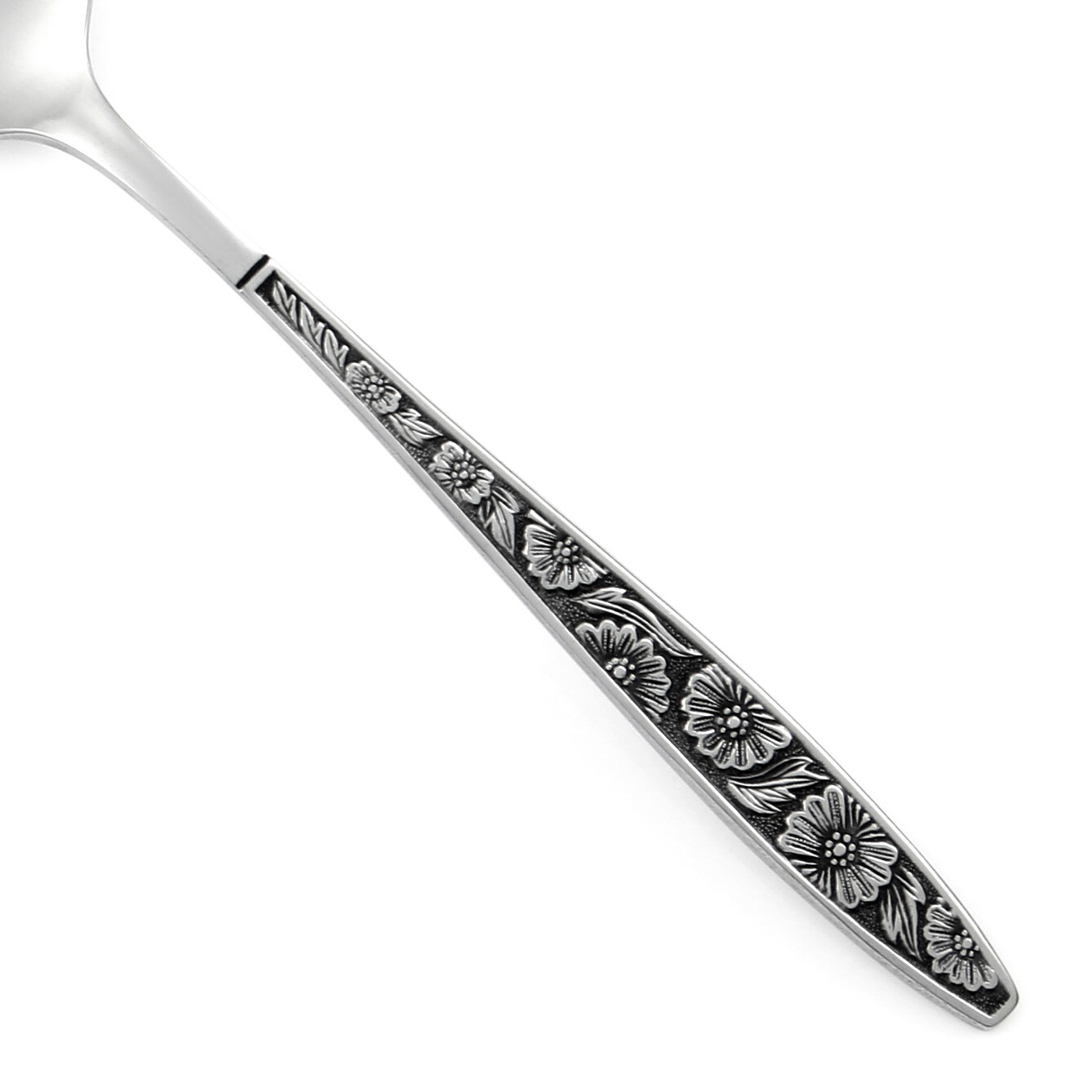 Unknown Mfg SPRING BOUQUET Stainless Korea Black Acnt Silverware CHOICE Flatware gallery