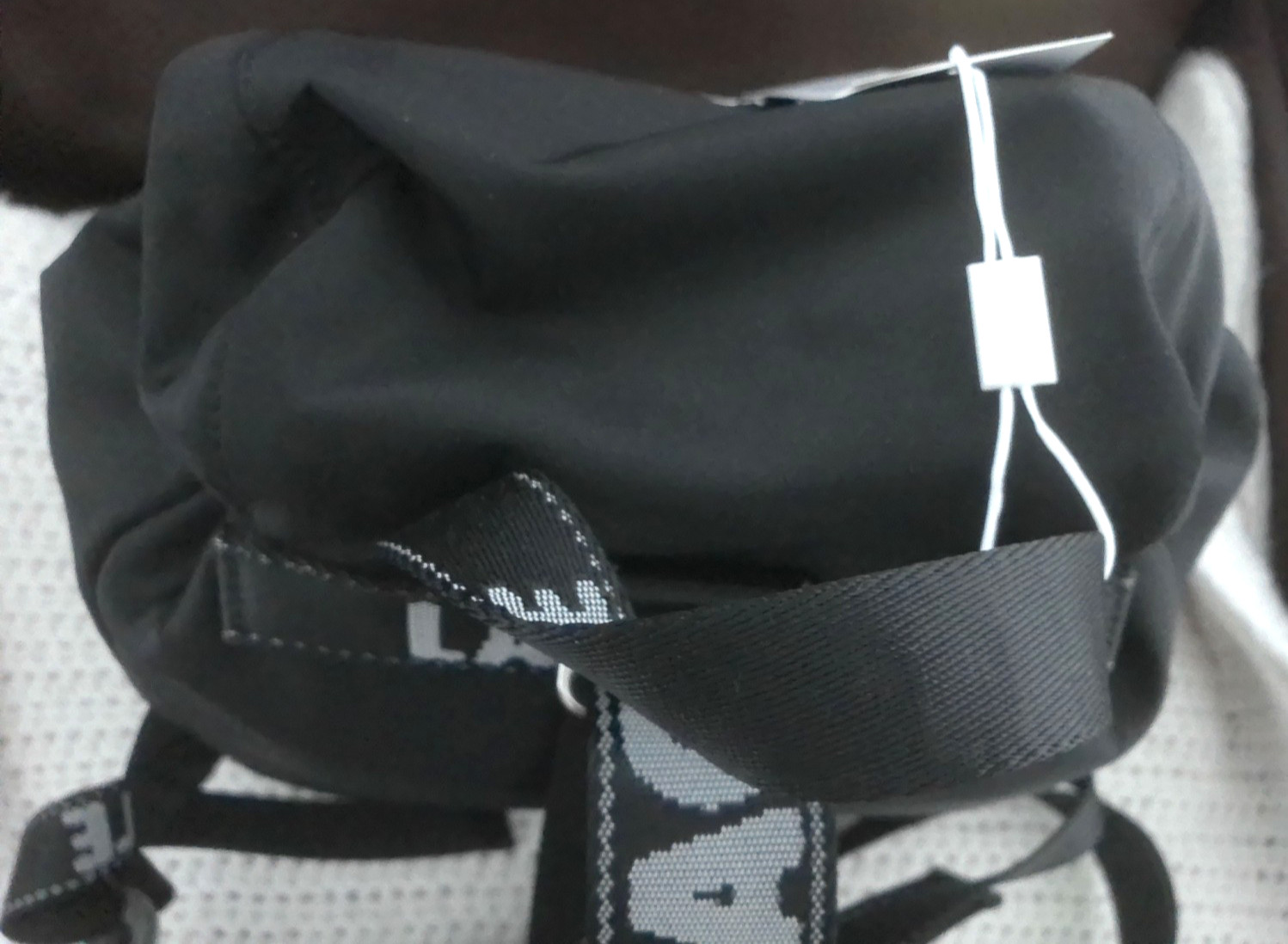 LACOSTE UNISEX BLACK BACKPACK with 2 FRONT POCKETS 3