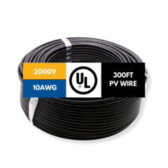 2000V PV Wire Tinned Stranded Copper – 8/10/12 AWG – Black/Red – 300 to 1000FT