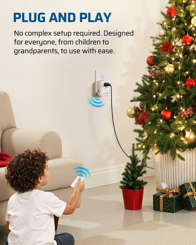 DEWENWILS Remote Control Outlet Wireless Wall Mounted Light Switch,No Wiring gallery