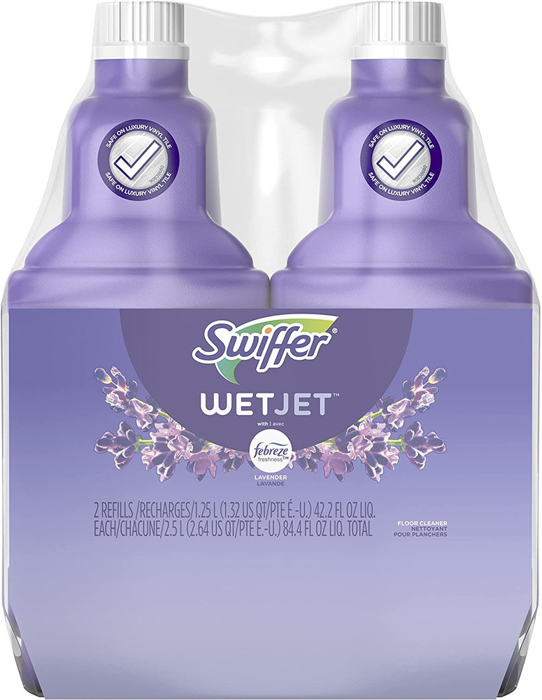 Wetjet Multi-Purpose Floor Cleaner Solution with Febreze Refill, Hardwood Floor