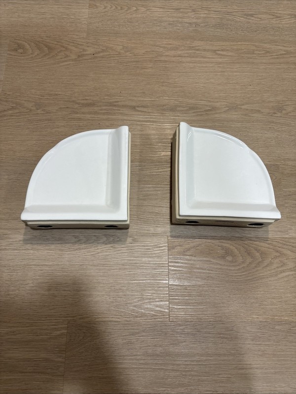 Bright White Ceramic Corner Shower Shelf Ledge 8.5 in Mexico gallery