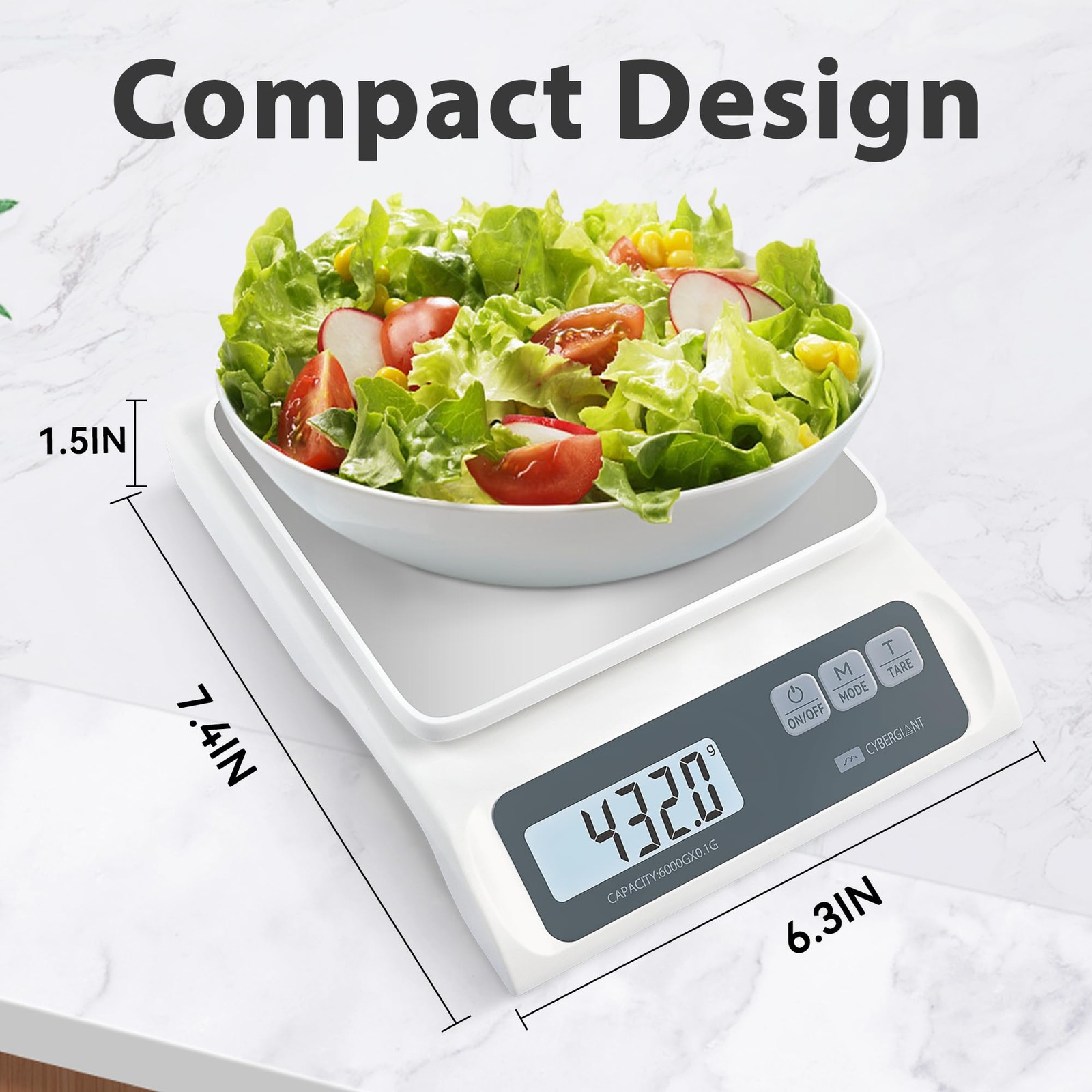 13lb/0.1g Precision Digital Food Scale - Meal Prep Kitchen Baking & Espresso ... gallery