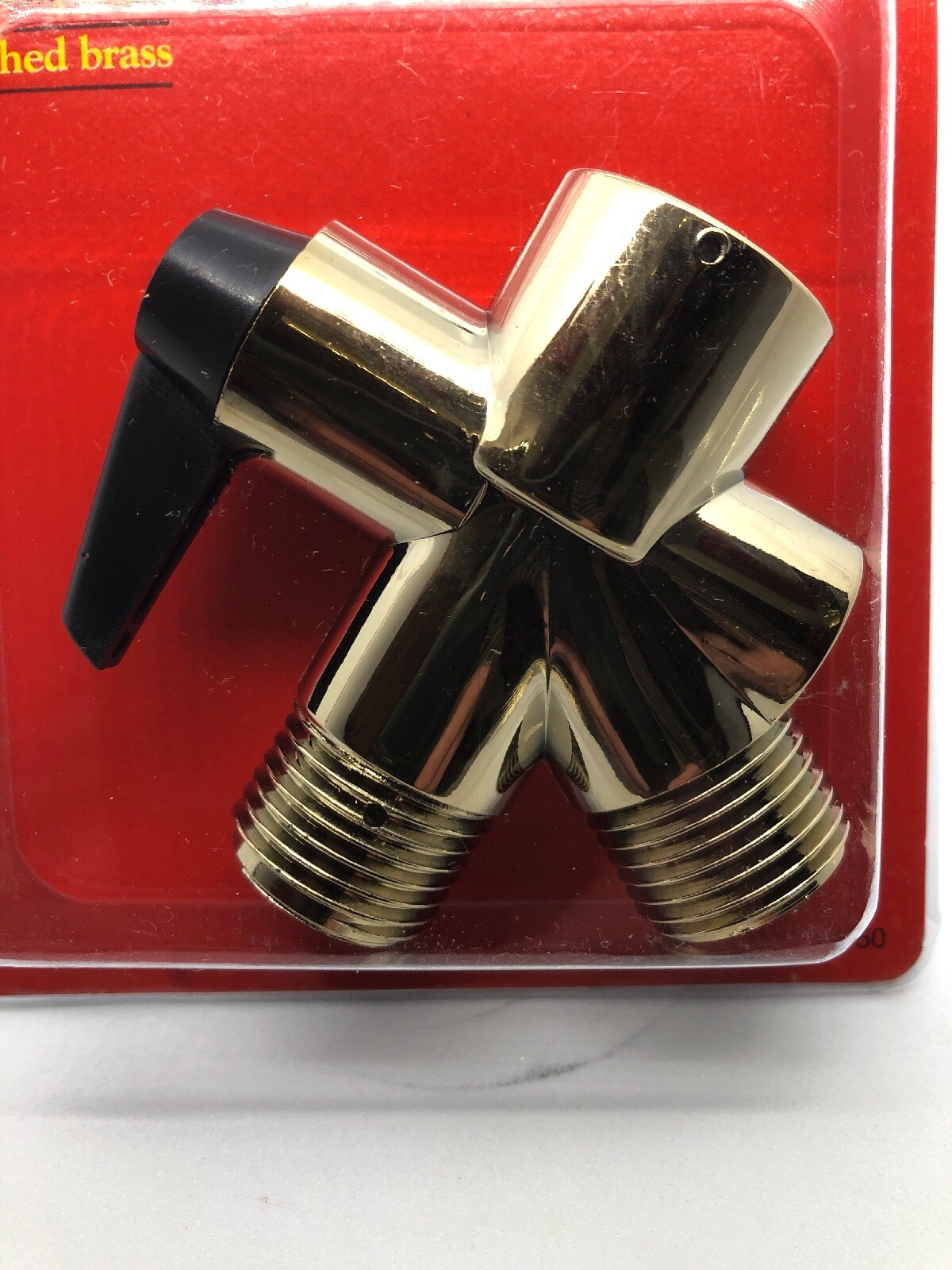 454583 POLISHED BRASS PLASTIC SHOWER FLOW DIVERTER DO IT 1/2" FIP X 1/2" MIP gallery