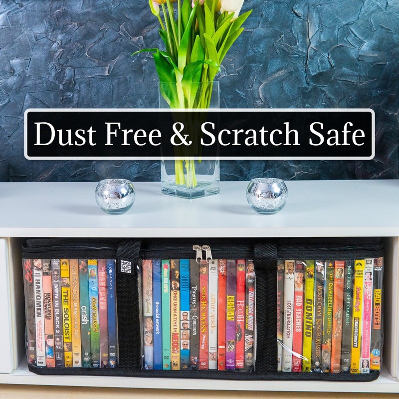 Made Easy Kit DVD Storage Case Portable Clear Organizer w/ Dividers Fits 40 DVDs gallery