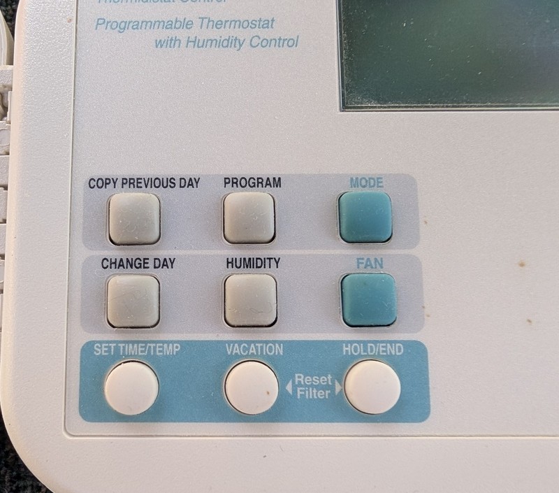 Carrier TSTATCCPRH01-B 7 Day Programmable Thermostat Thermidistat Control gallery