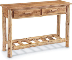 Rustic Log Sofa Table, Console Tables for Entryway, TV Stand, Wood Cabin Decor