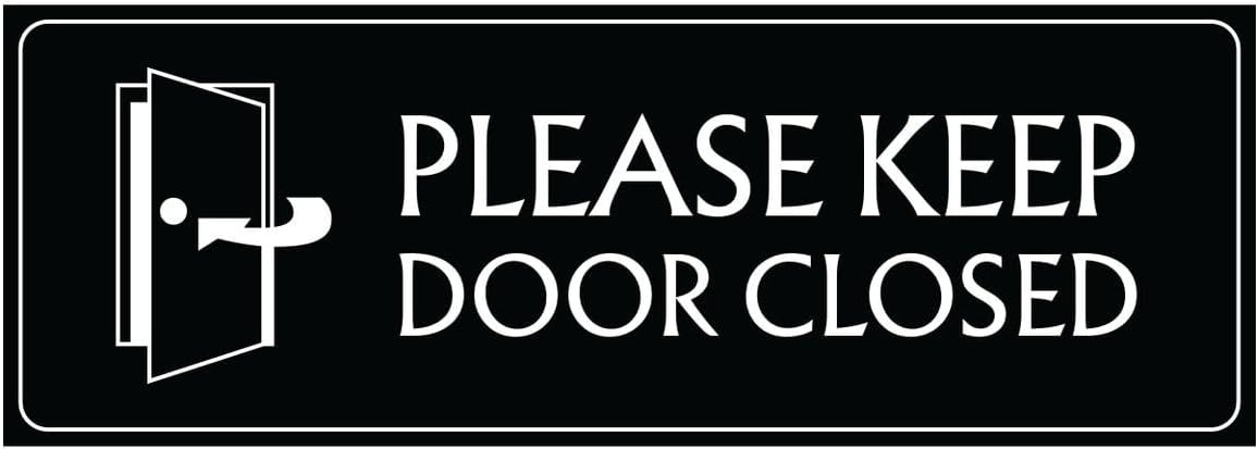 StickerJet Please Keep Door Closed Sticker 9''x3'' Pack of 2 - Vinyl, Waterproof gallery